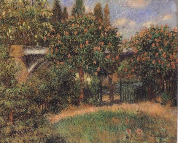 Pierre-Auguste Renoir Railway Bridge at Chatou Norge oil painting art